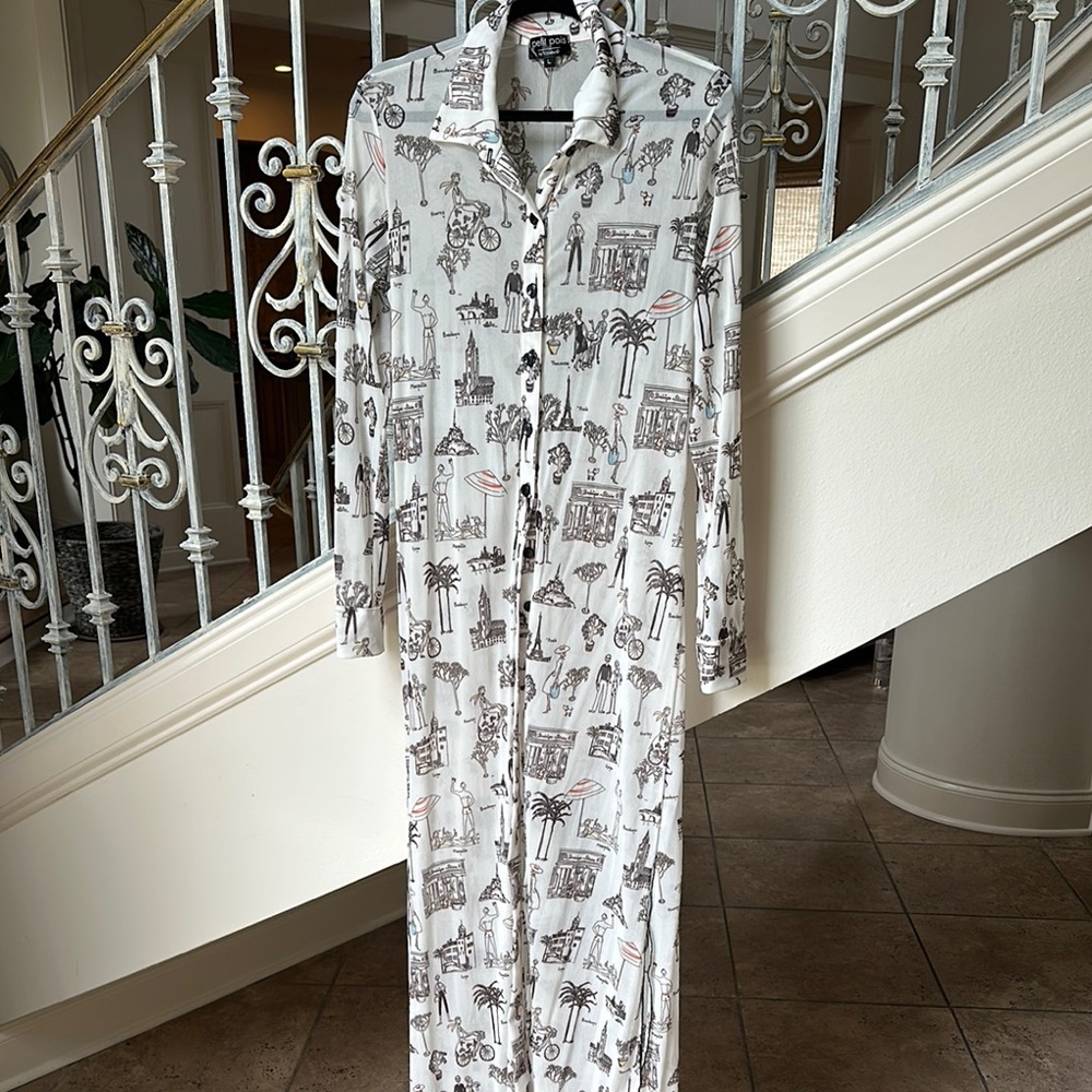 Viviana White and Black Patterned cover up …